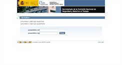 Desktop Screenshot of comisionnacional.insht.es